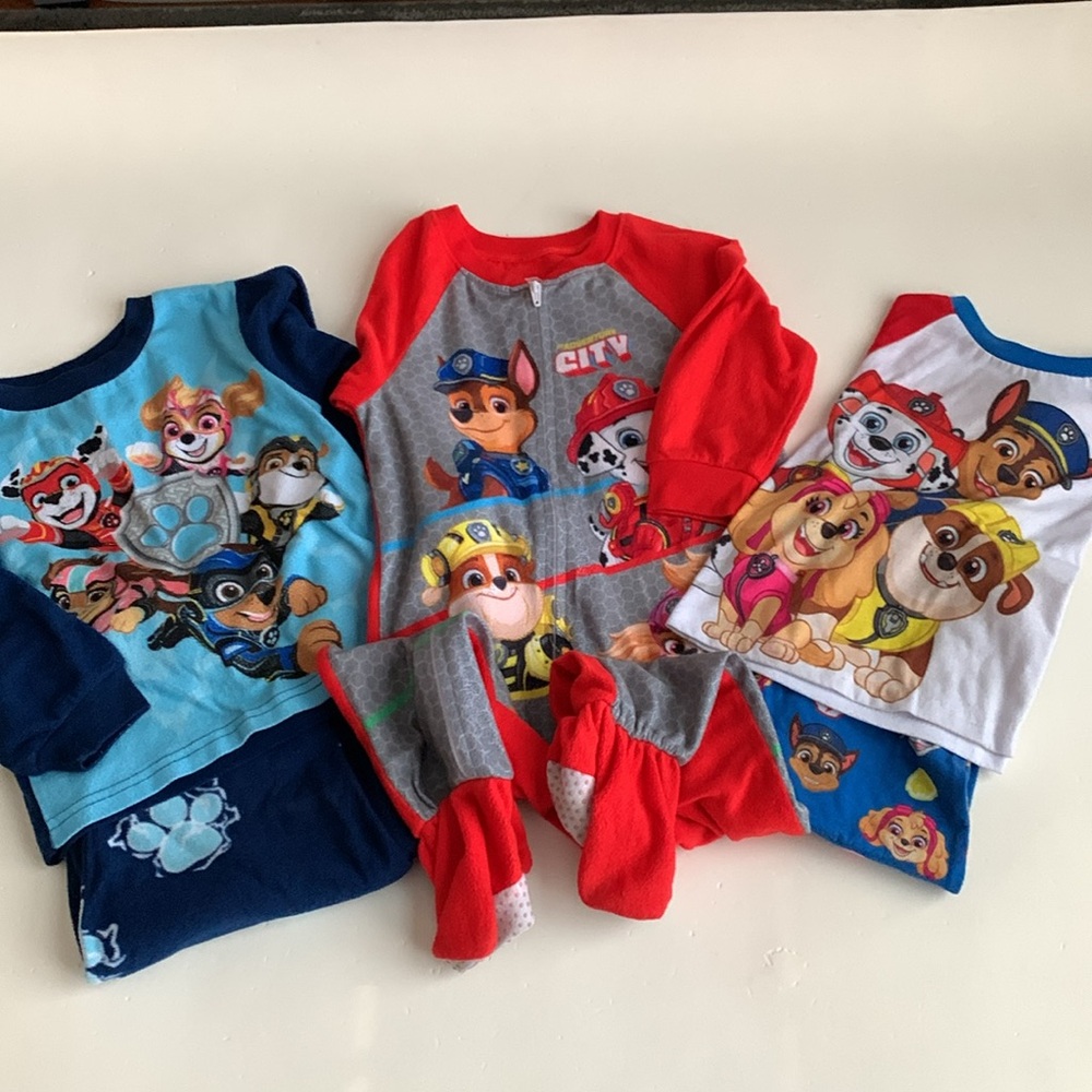 Nickelodeon Paw Patrol PJ 2T Bundle Footed, Fleece & Short Sleeve Marching Sets